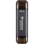 Портативний SSD Transcend  256GB USB 3.1 Gen 2 Type-A + Type-C ESD310 Чорний