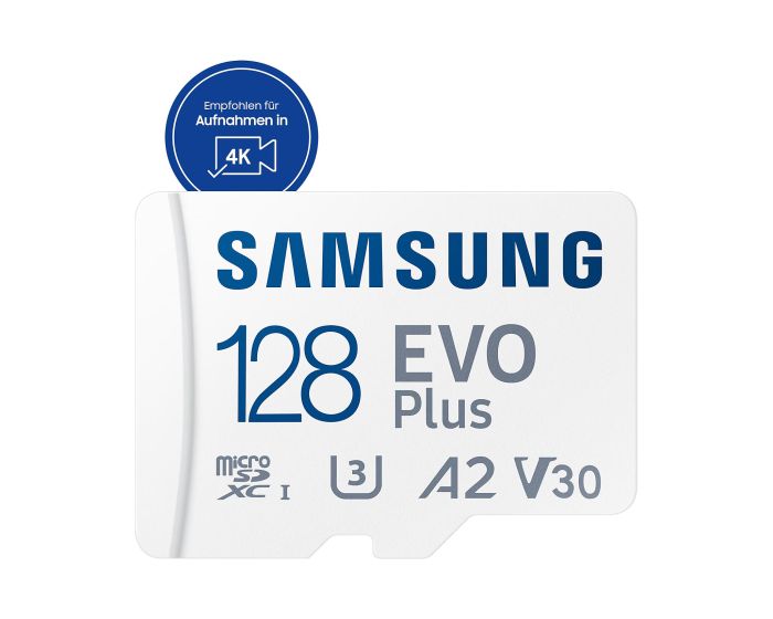 Карта памяти Samsung microSD 128GB C10 UHS-I  R130MB/s Evo Plus + SD