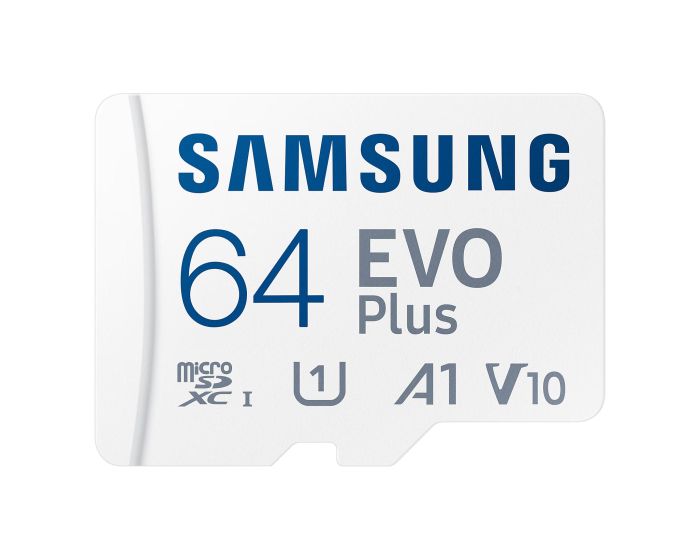 Карта памяти Samsung microSD 64GB C10 UHS-I R130MB/s Evo Plus + SD